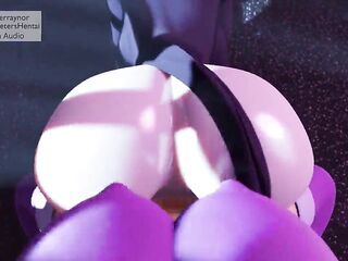 Raven gets cumflated by shemale hentai starfire