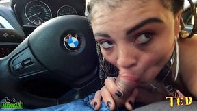 coloquei a novinha para dar aquela mamada dentro do carro - mirella dias