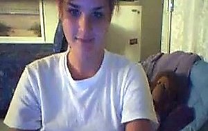 Hot girl stripping and chatting on webcam