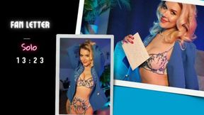 Fan letter, masturbation, butt plug, squirt, orgasm