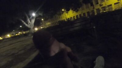 Horny Night Walk. Thick Cock Flashing & Cumming on Public