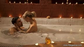 Pierced blonde anally fucked in various positions by a big cock