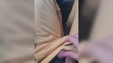 A Big Cocky Shemale Jerks In A Bus