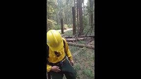 Wildfire Worker's Outdoor Masturbation Solo