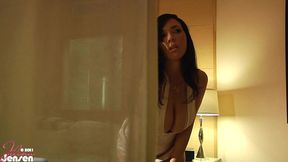 jelena jensen gets naked & masturbates during the shower time!