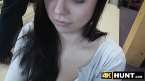 Striking attractive chick Ornella Morgens tight muff while cuckold plays bowling
