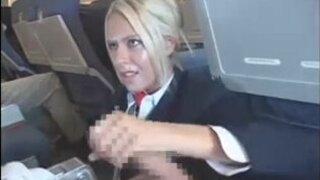 American stewardess handjob part 6