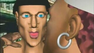 Vignette Six: Homo Joy One in uniform jerks off in doggy-style with a big dick and a hot chick in the glory