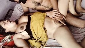 Hot Indian Bhabhi Fucked Rough by Old Father in Law