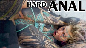 tattoo hottie get ravaged balls deep in her butt / ASSFUCKING, gape, prolapse, split tounge