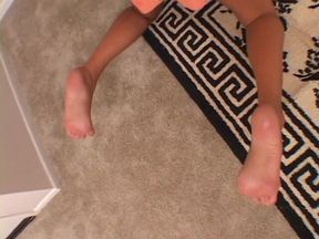 Amazing hot slut pleasing with her feet
