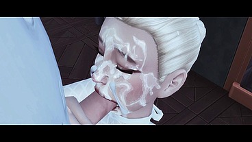 YOUNG MAID WON A PRIZE WITH HER JUICY HOLES AND DEEP THROAT (SIMS + ANIME HENTAI + SFM)