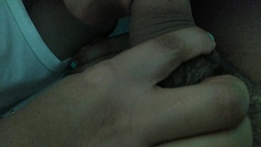 Beautiful deep throat, he eats her whole