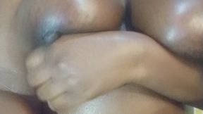 Hiccups and burping while naked rubbing pussy