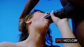 Hot milf Tommy King swallows BBC deepthroat before taking monster cock in her ass