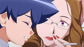 Lucky cock fucks two older classmates with big boobs - Hentai
