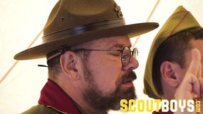 ScoutBoys Cute hairless Johnny Hunter fucked outdoors by hung DILF