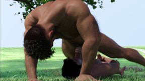 Milk Must Be Served - Swallowing Cum in Farm Outdoor
