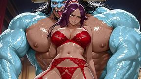 kaido (op) x yoruichi (bleach) ai