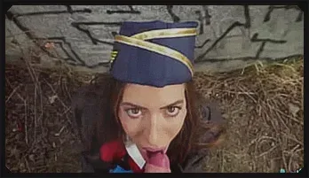 Canadian Flight Crew Babe Hard Ride Thick Cock Public