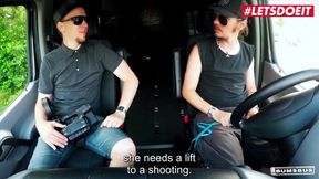 LETSDOEIT - Big Booty German Slut Fucked Super Hard In The Sex Bus