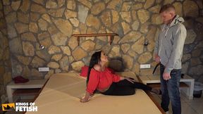 tattooed german babe gets her mouth and pussy screwed by a man with big cock