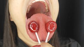 (Promotion Black Friday) Huge Asian tongue licking 1, 2, 3 lollipops (full version)