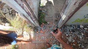 Messing with gringo in abandoned house