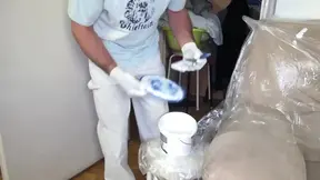 Granny gets her old wrinkled pussy stuffed hard by a skilled craftsman in