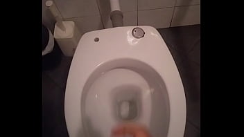 Masturbating in public toilet