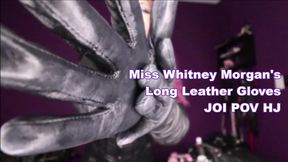 Miss Whitney Morgan: Long Leather Gloves JOI POV HJ