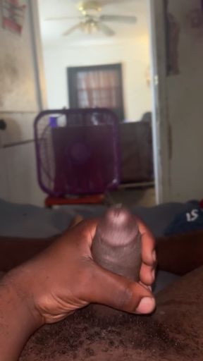 Watching Porn With The Door Open While I'm Jerking Off &amp; Cumming Hoping Nobody Catch Me   Clip 1