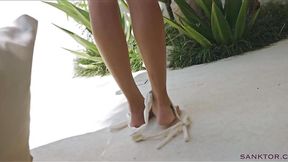 SANKTOR - SHAVED HEAD LESBIAN SHAVING IN THE TROPIC VILLA