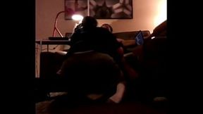 White girl on her back servicing a large black cock&#x1F32D;