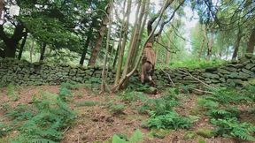 BTS NAUGHTY FOXY MILF FINDS SEX TOYS IN THE WOODS