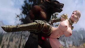 Elf Sluty Warrior Fucked By A Big Werewolf 1.5