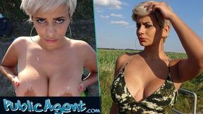 Public Porn Busty crazy MILF in hot sloppy blowjob and public fuck