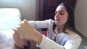goza enquanto bato punheta para voce - boquete, gozada na boca, masturbacao egg toy, squirt masculino