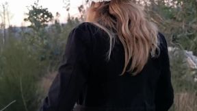 Anna Jones models take a big cock in public and get a warm surprise