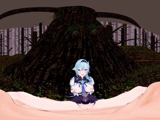 [VR 360 4K] Eula Genshin licking melons