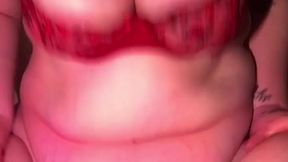 Big-titted, big-assed blonde stuffs herself with toys