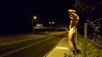 Pissing by public road