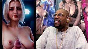 tight big breast teen girl gets her body cum covered, ai generated