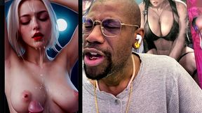 tight big breast teen girl gets her body cum covered, ai generated