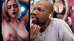 tight big breast teen girl gets her body cum covered, ai generated