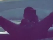 Thug strokes BBC for the neighbors to see during the covid quarantine
