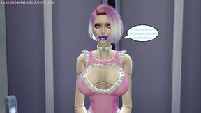 Big-Cocked 3D Sexbot gets a handjob and titjob
