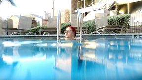 Watch BBW Nurse Vicki Exercise in Pool with Underwater Camera See My