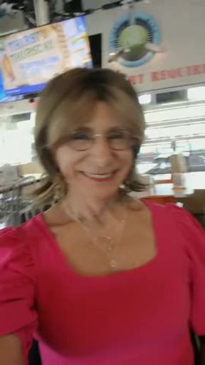 Julie at the sports bar