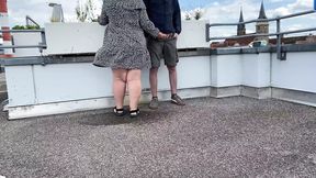 Plump mother-in-law struggled as piss splashed down her legs